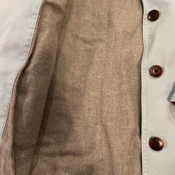 Vintage L.L. Bean light blue barn chore jacket with corduroy Collar - Picture 3 of 5